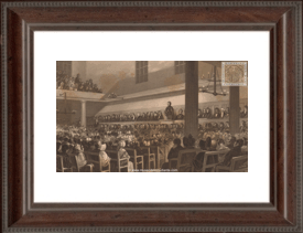 Admisión del Senior Wrangler "ad respondendum quaestioni", en el Senate House, Cambridge, 1842