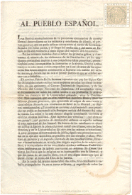 Bando al pueblo español relativo a la restauración de la libertad y la Constitución por los militares y estudiantes de Alcalá