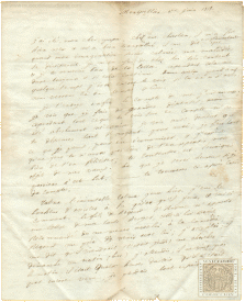 Carta de un estudiante francés