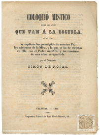 Coloquio místico entre dos niños que van a la escuela