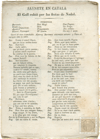 El Gall robįt per las festas de Nadal