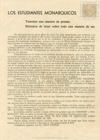 Los estudiantes monárquicos