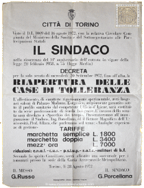 Manifiesto jocoso goliárdico anunciando la reapertura de un prostíbulo público