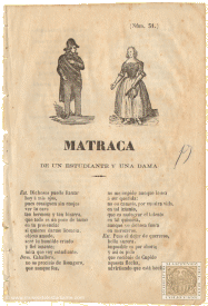 Matraca de un estudiante y una dama