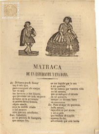 Matraca de un estudiante y una dama