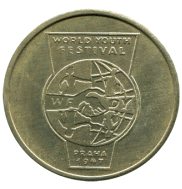 Medalla del Primer Festival Mundial de la Juventud y los Estudiantes celebrado en Praga