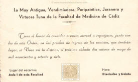 Invitación para asistir a las pruebas de ingreso de los novicios