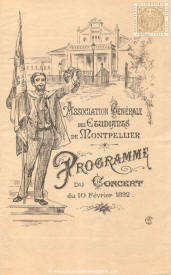 Programa del concierto de la Asociación General de Estudiantes de Montpellier