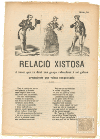 Relació xistosa ó xasco que va doná una guapa valenciana á set galans pretendents que volían conquistarla