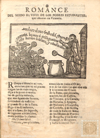 Romance del modo de vivir de los pobres estudiantes, que estudian en Valencia