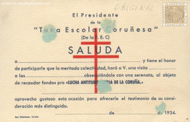 Aviso de Serenata para recaudar fondos para la lucha antituberculosa