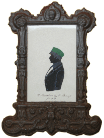 Silueta de un estudiante alemán