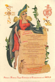 Postal Italiana del 50 aniversario del Supremus Ordo Aurei Scorpionis (SOAS)