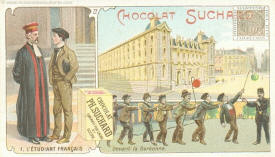 El estudiante francés delante de la Sorbona