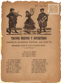 Trovos nuevos y divertidos enseguida de una hermosa Americana, para cantar los aficionados como lo ver· el curiosos lector