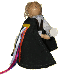 Muñecos de madera y tela