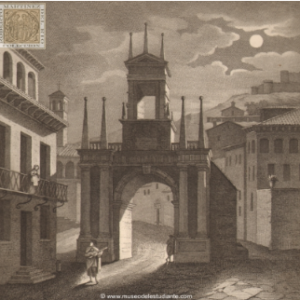 Vista del arco de Fernán-Gonzales en Burgos