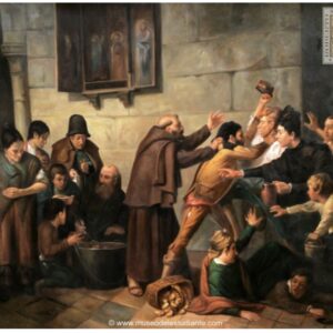 El reparto de la sopa en un convento de capuchinos