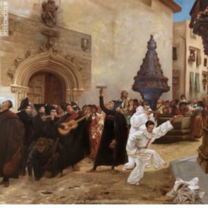 Estudiantes españoles durante el carnaval