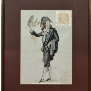 Estudiante de la Tuna tocando el pandero