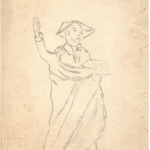 Un estudiante manteísta leyendo el quijote, BOCETO