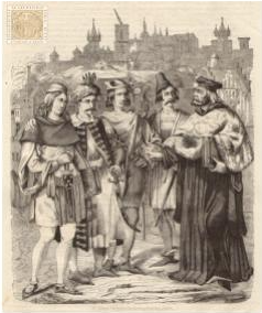 Rector y estudiantes de diversas naciones,  de la Universidad de Praga