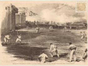 Partido anual de críquet disputado entre los  estudiantes de las universidades de  Cambridge y de Oxford, en Saint-John's  Wood