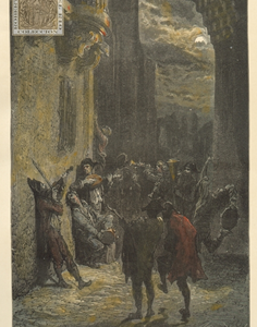 Estudiantes dando una serenata