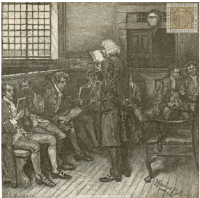 El presidente Johnson enseña su primera clase