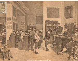 Examen en la escuela de un pueblo
