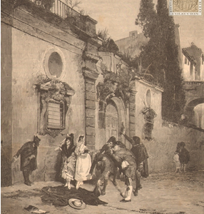 Galantería Andaluza. Costumbres de principios de siglo (Cuadro de D. Luís Jiménez)
