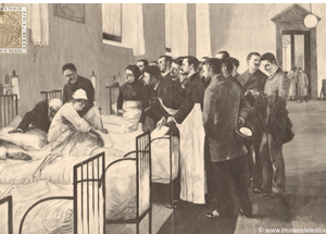 Una sala de hospital: la visita
